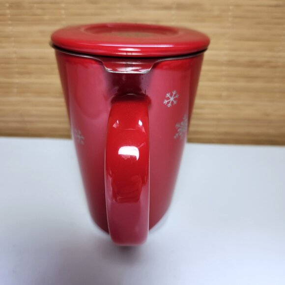 David’s Tea The Perfect Mug Reindeer and Snowflakes with Lid and Infuser Clean - Picture 5 of 10